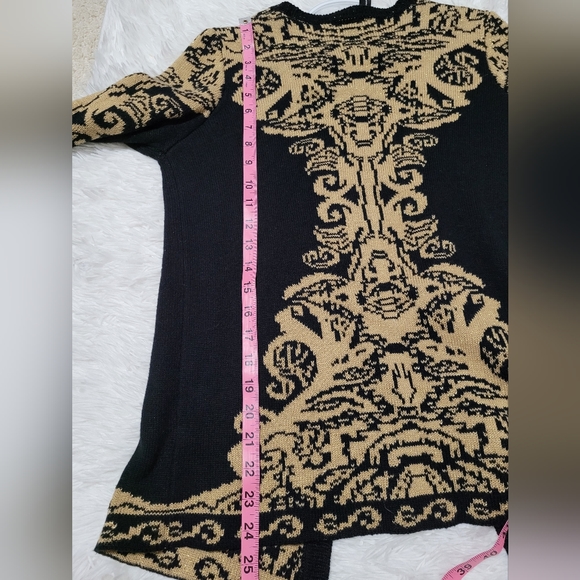 Gold and black cardigan size small Le Temps des Cerises - Picture 6 of 8
